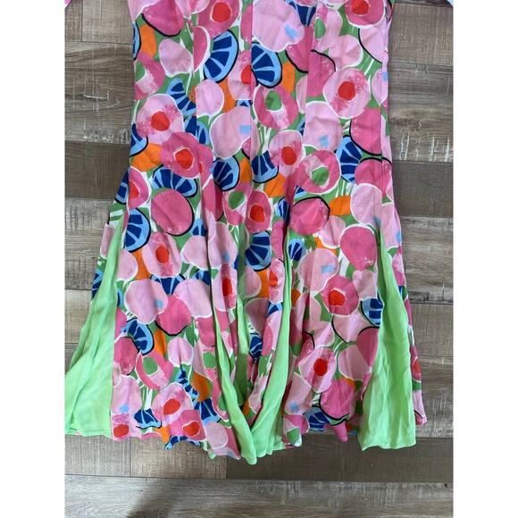 Staud Chiquita Floral Peach Print Mini Dress Size 2 - Picture 3 of 5